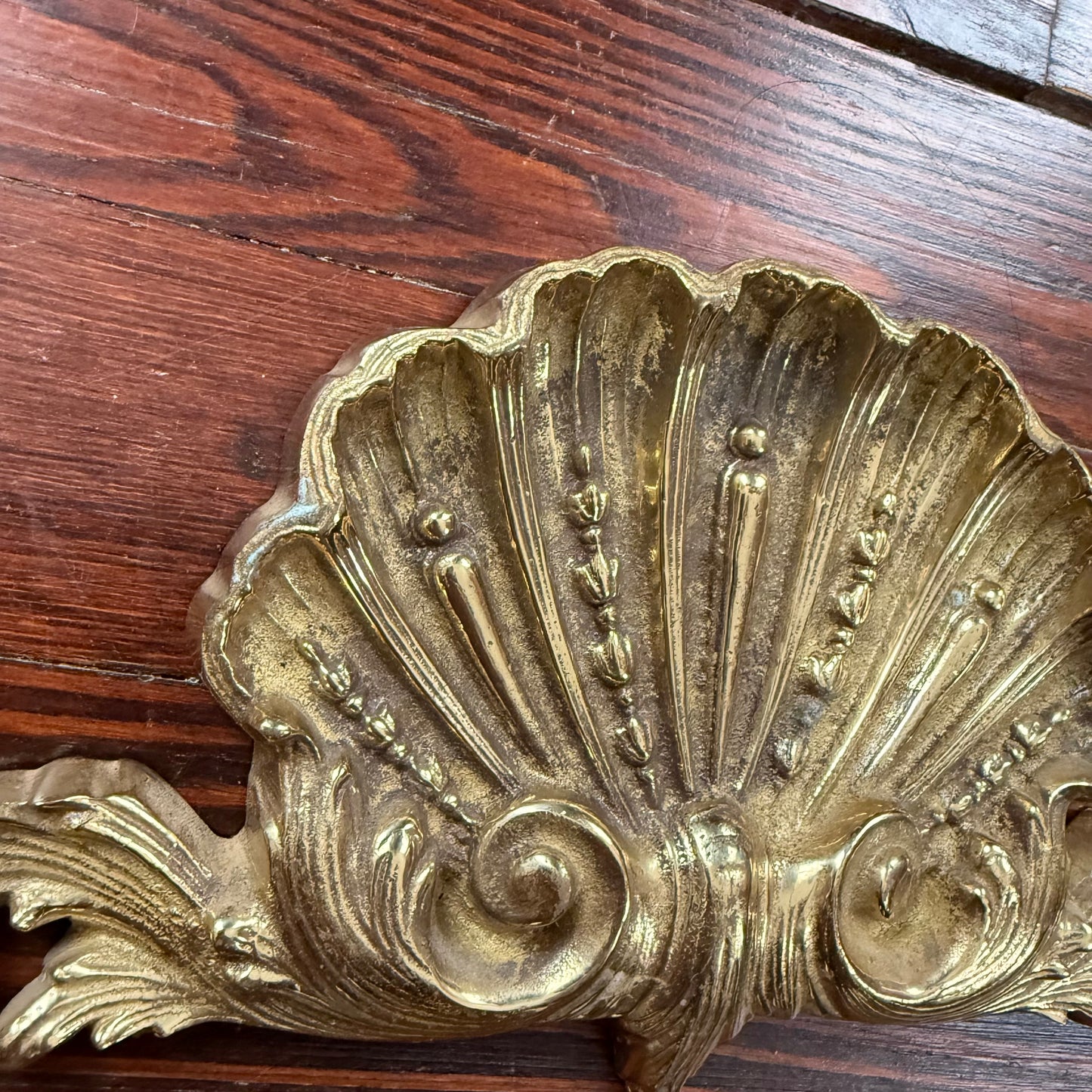 brass baroque wall plaque