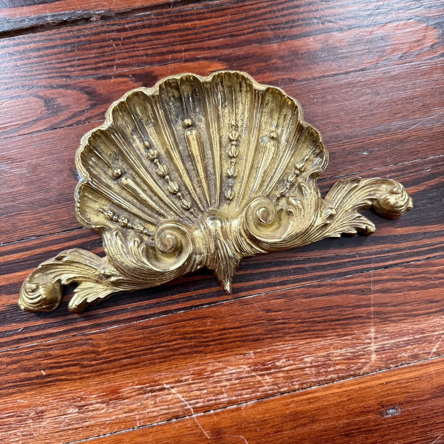 brass baroque wall plaque