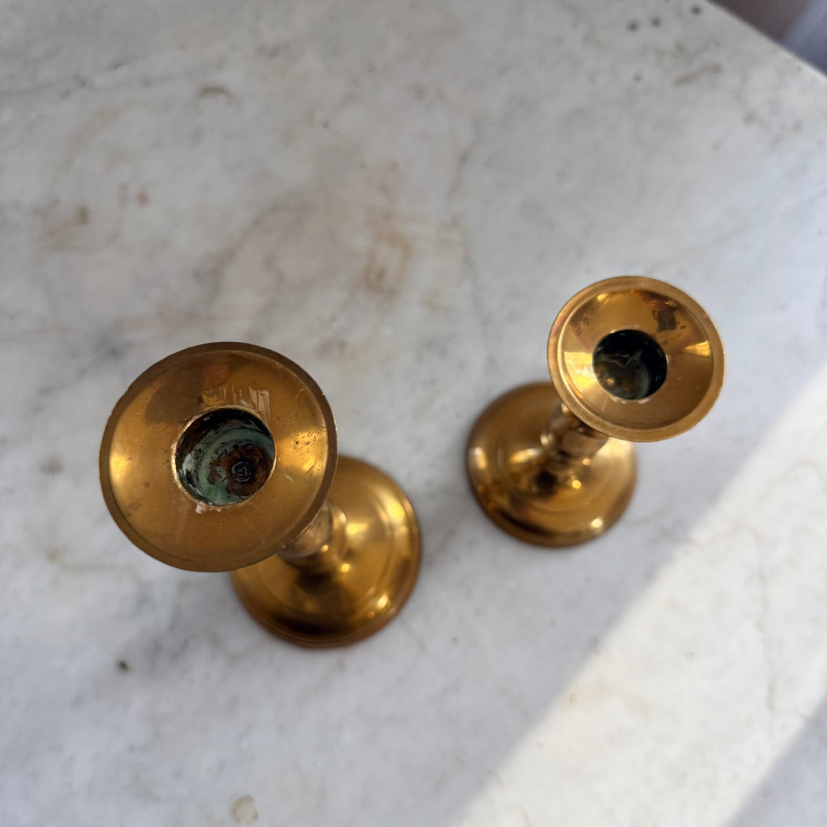 pair brass candlesticks