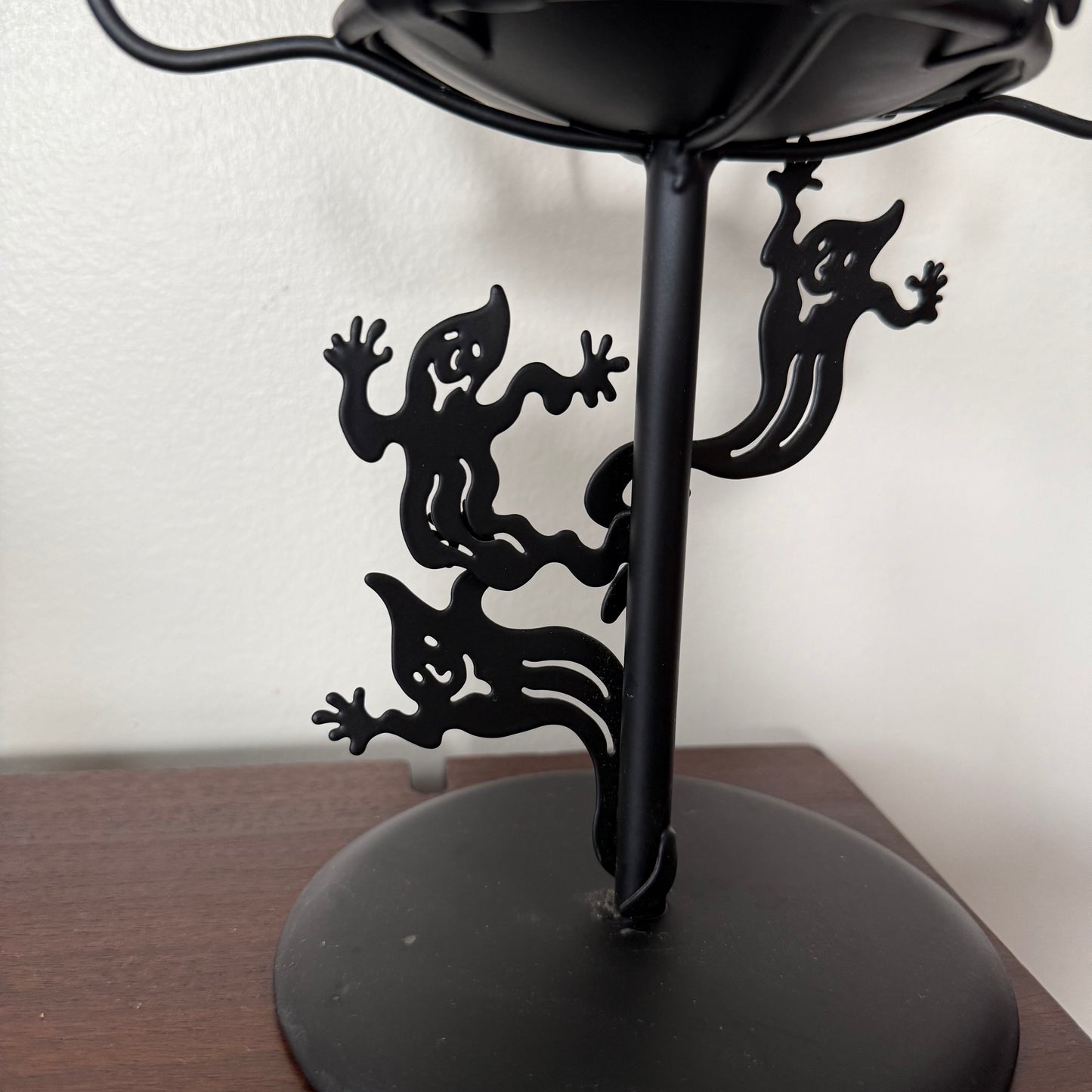 metal glowing ghost candle holder