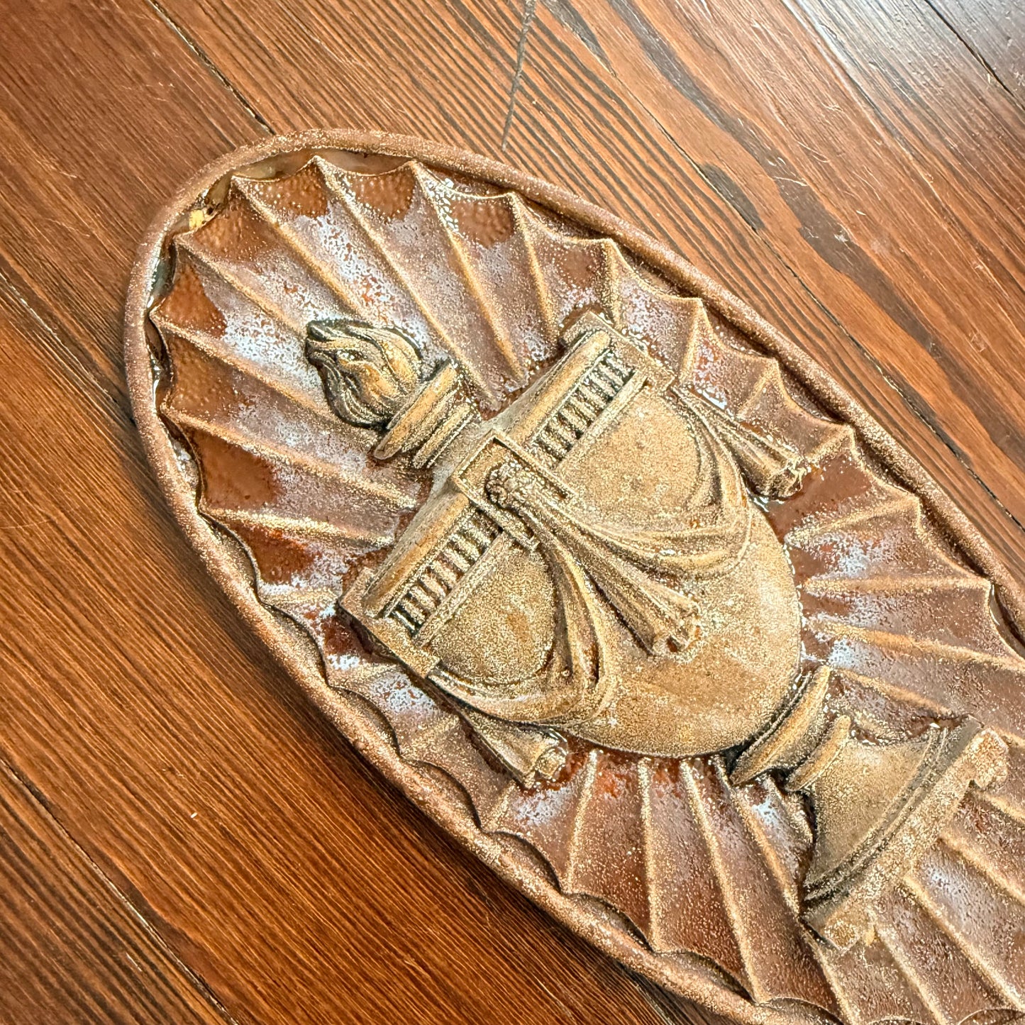 vintage urn wall plaque