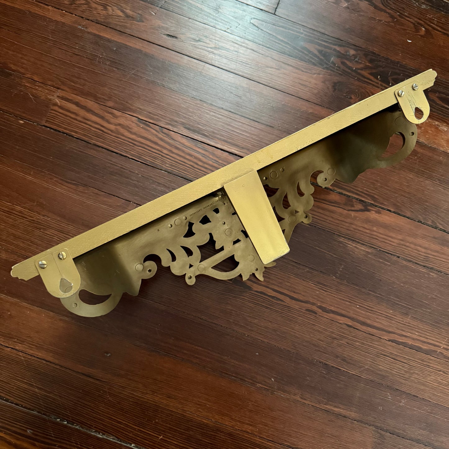 gold floral wall shelf