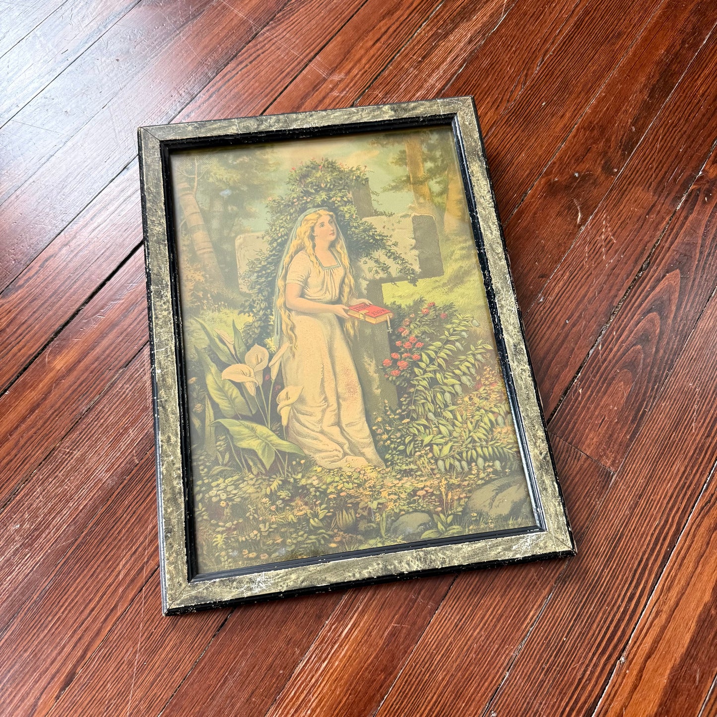 1940’s mourning art lithograph