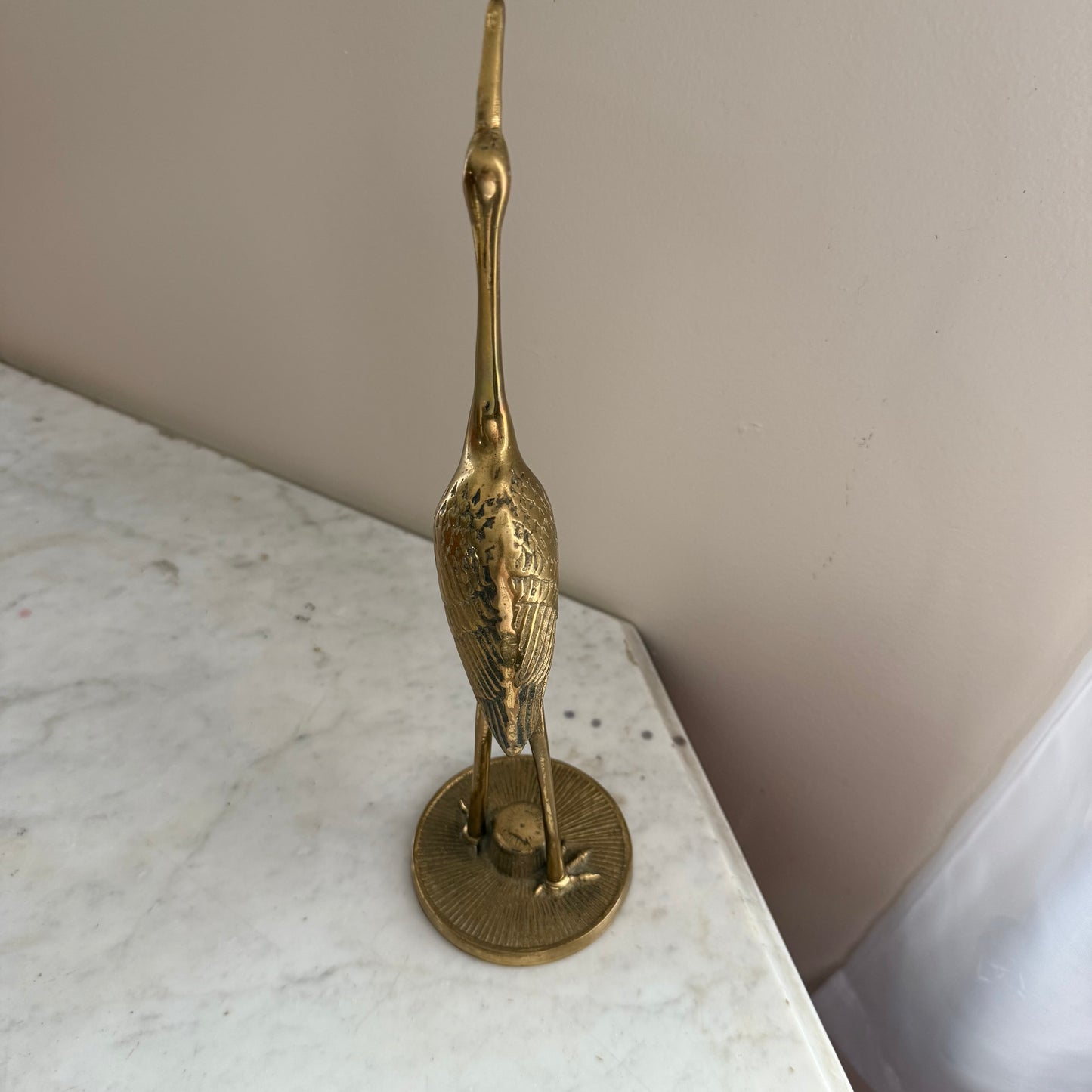 vintage brass crane
