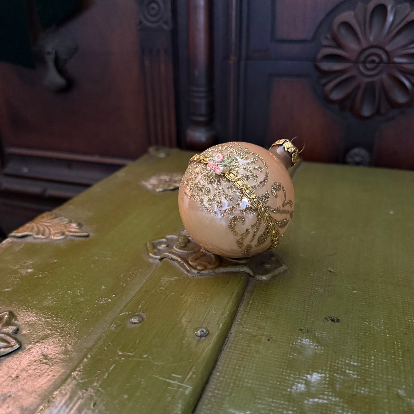 3 vintage glass ornaments