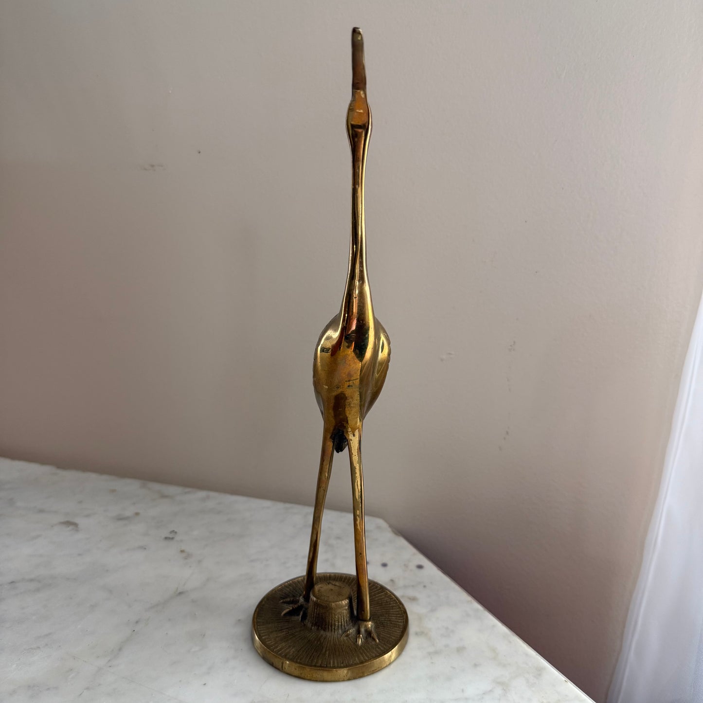 vintage brass crane