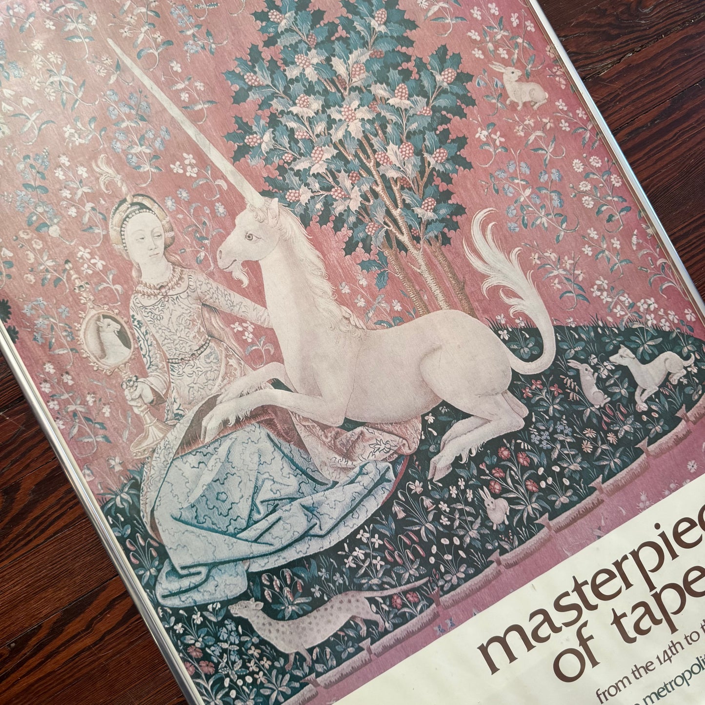 1974 unicorn tapestry poster