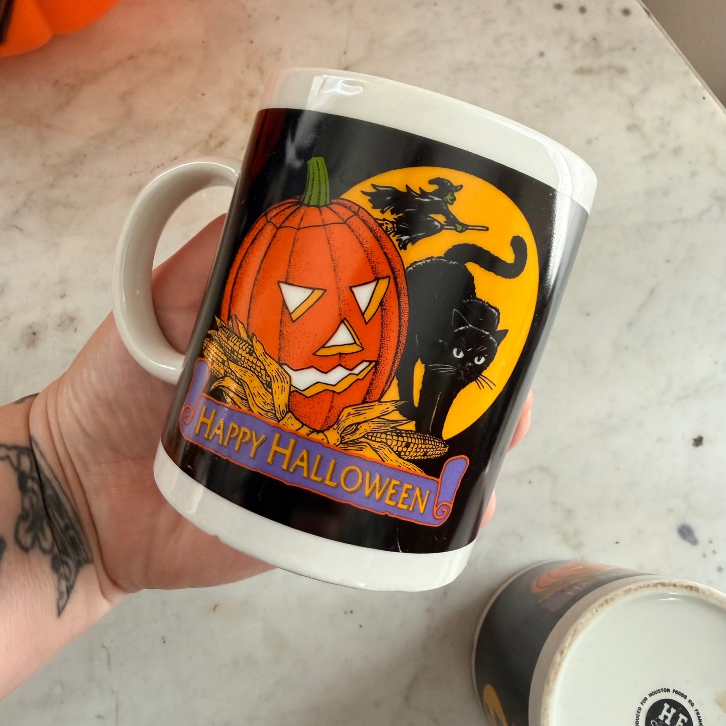 pair of vintage coffee mugs