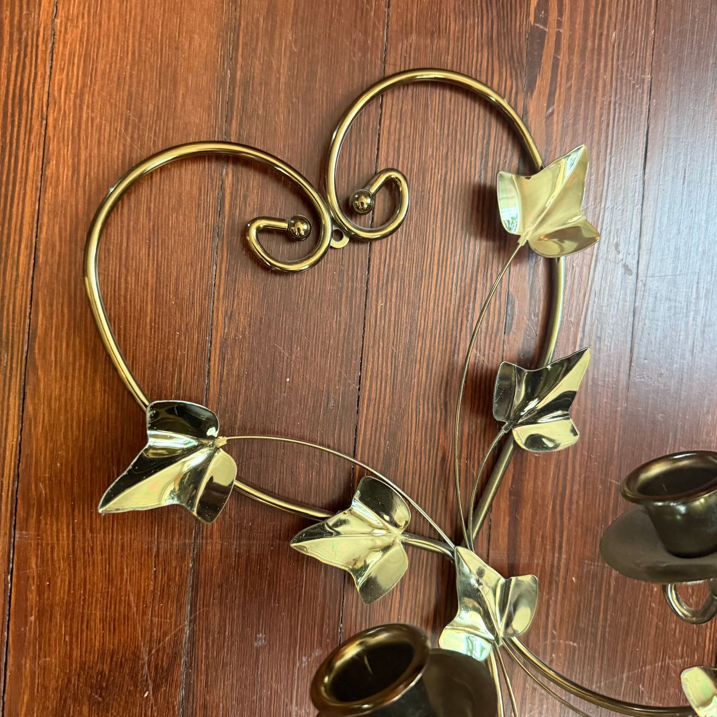 heart shaped double wall sconce