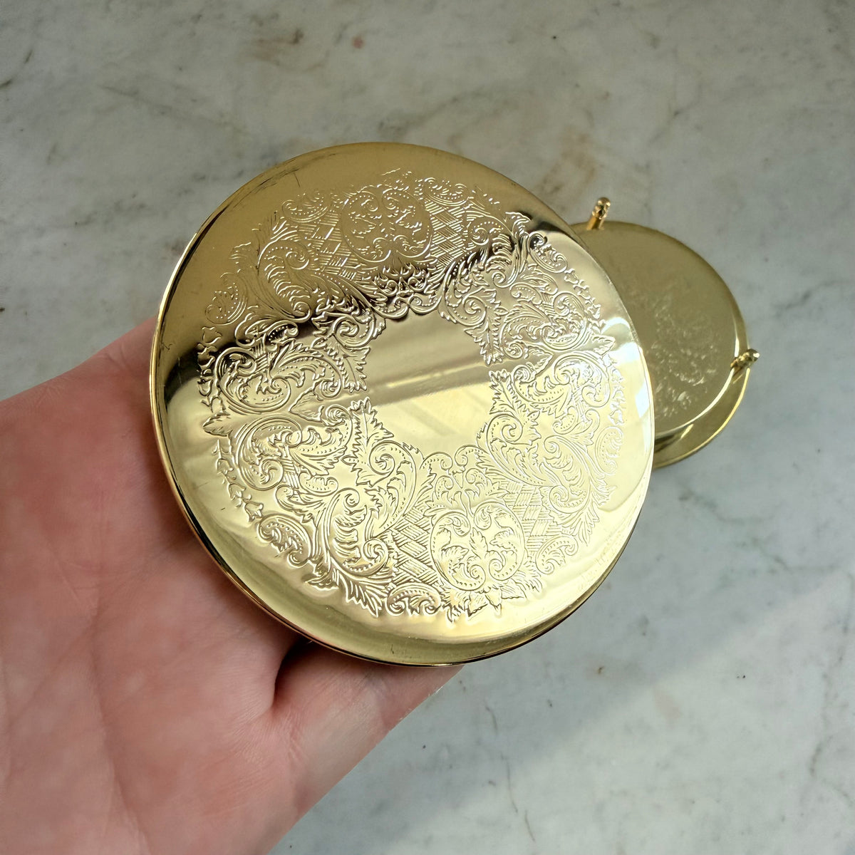 set of 6 brass coasters