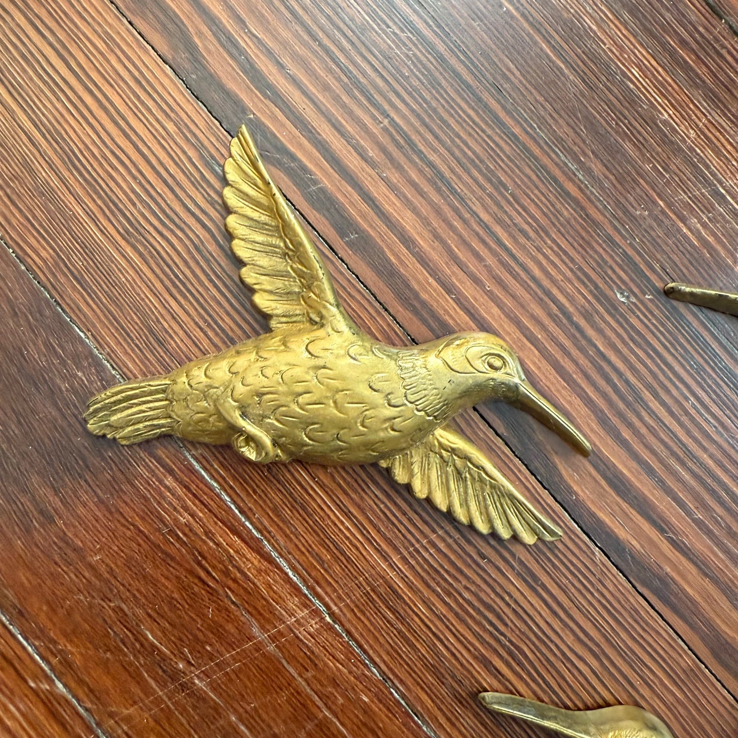 set of 3 hummingbird wall plaques