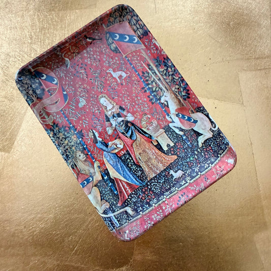 lady and the unicorn tapestry tray