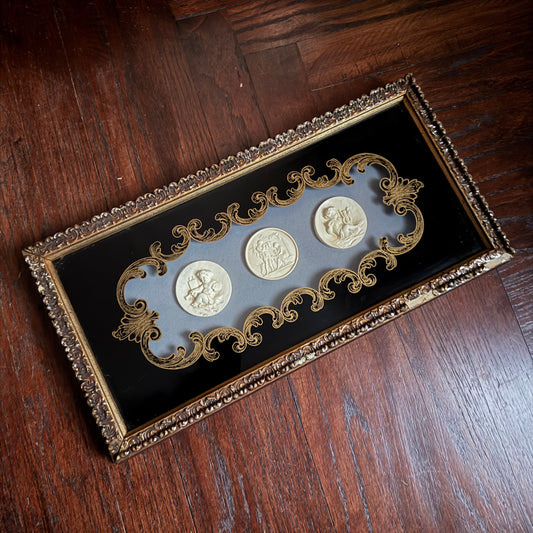 cherub cameo shadow box