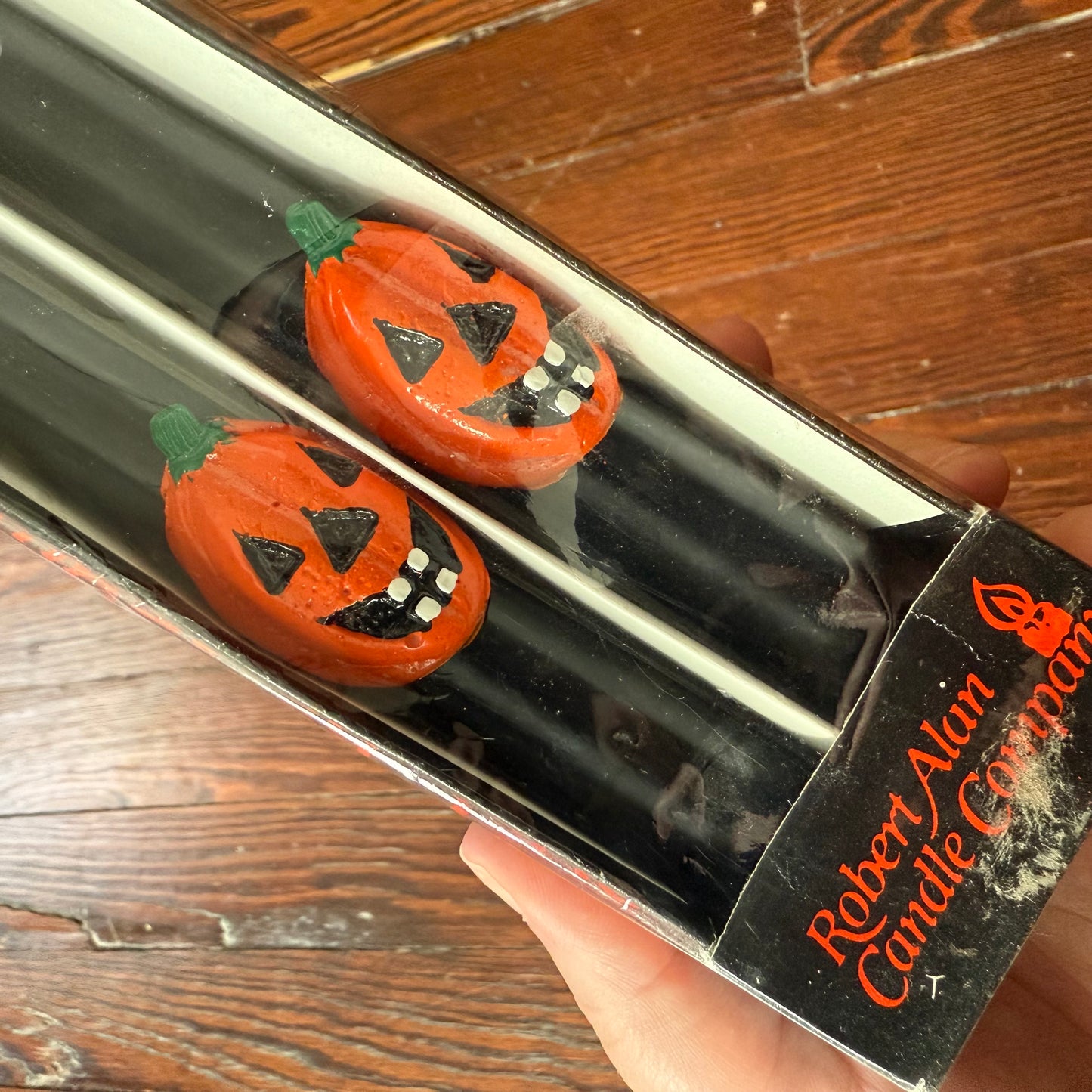 jack o lantern taper candles