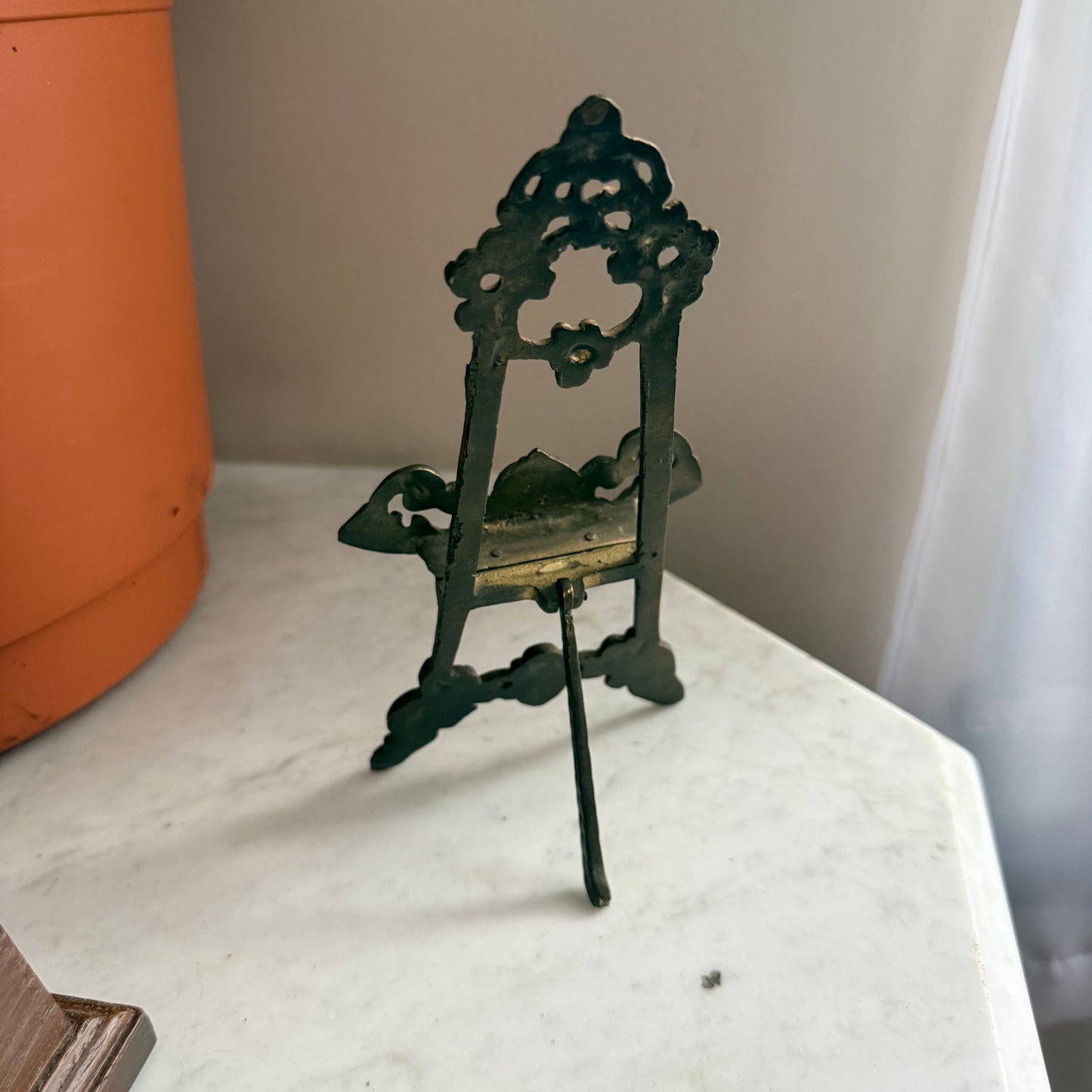mini brass easel