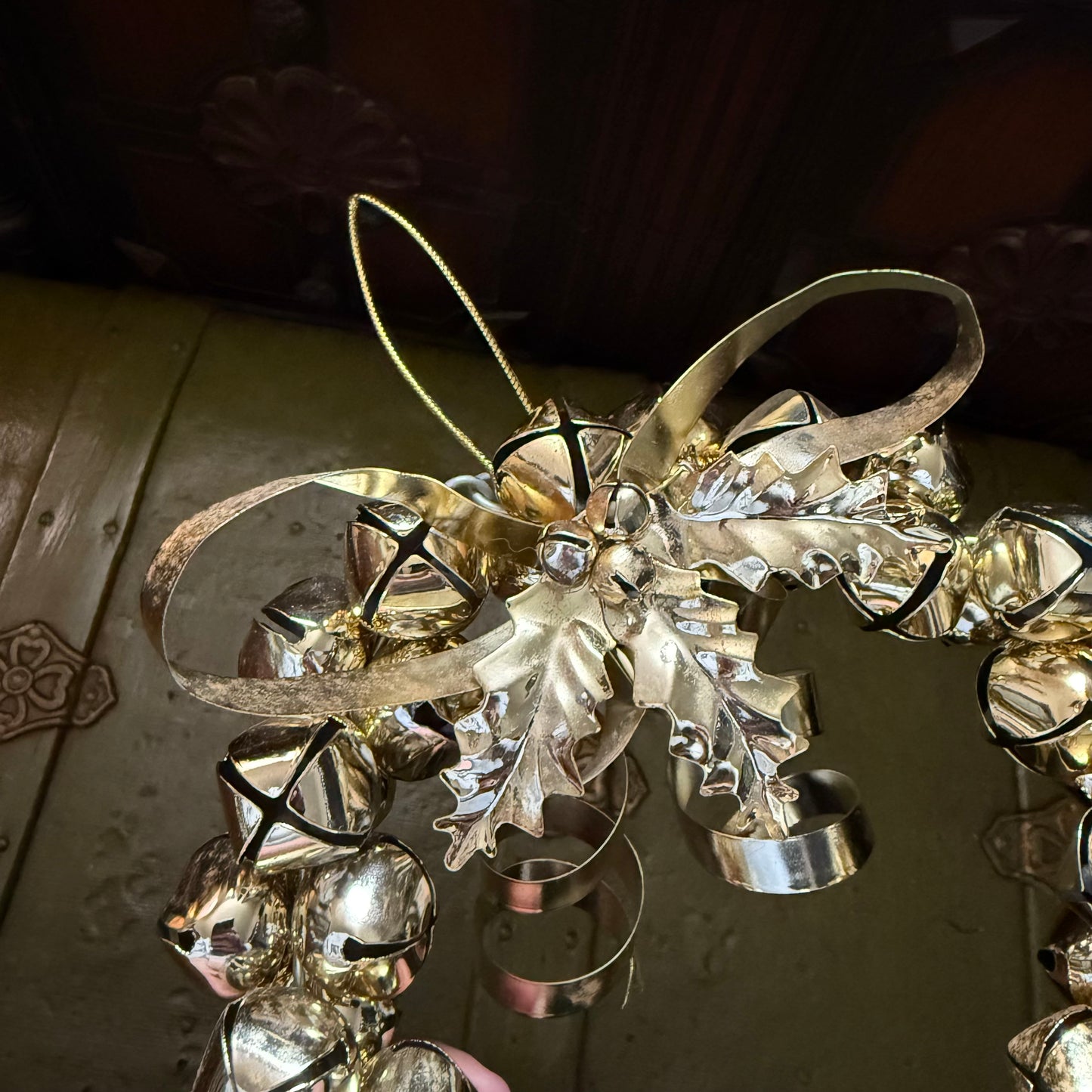 vintage sleigh bell wreath