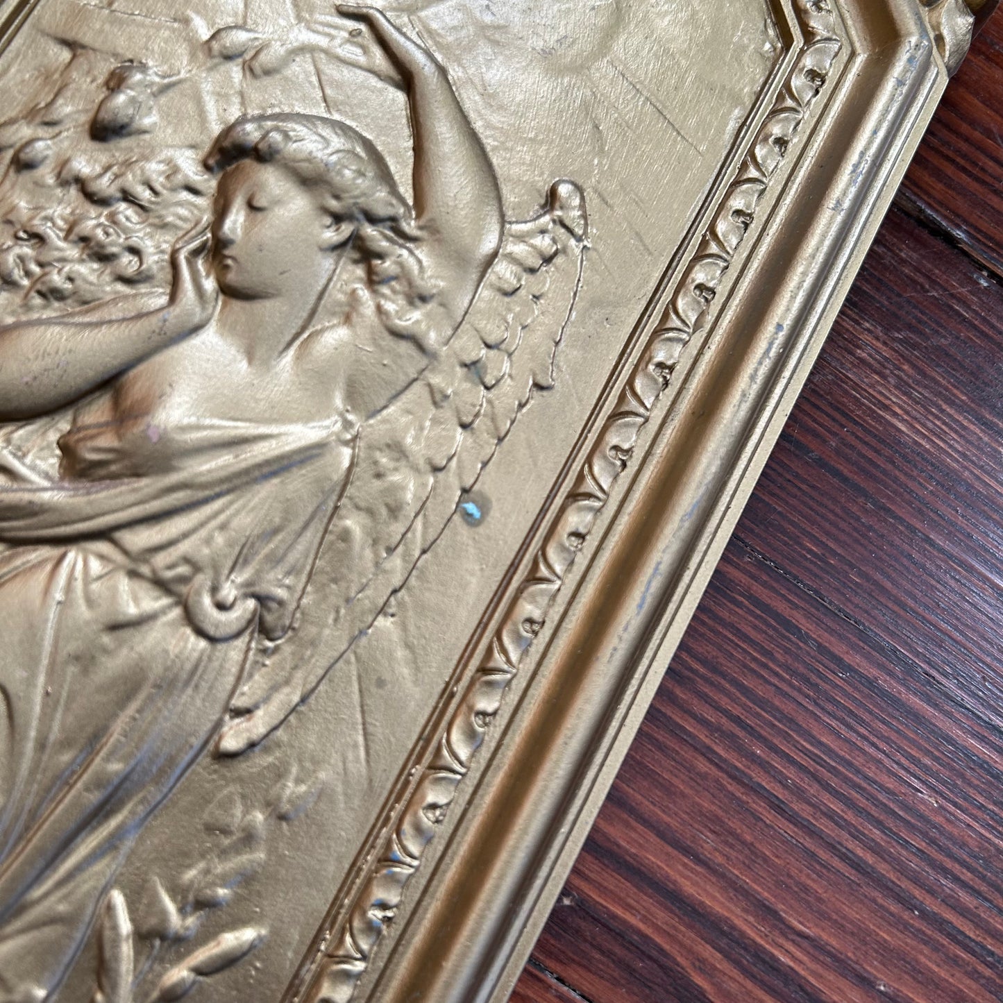 pair of gold goddess plaques