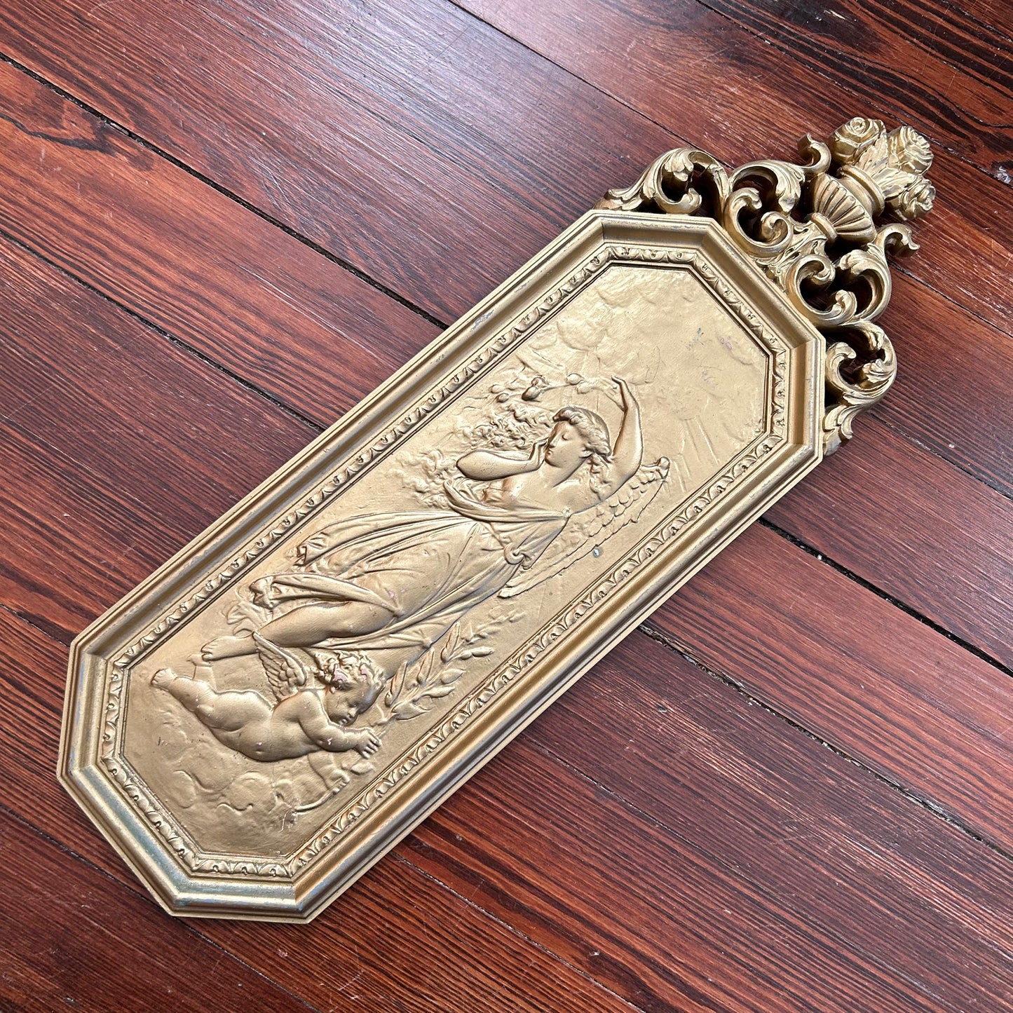 pair of gold goddess plaques